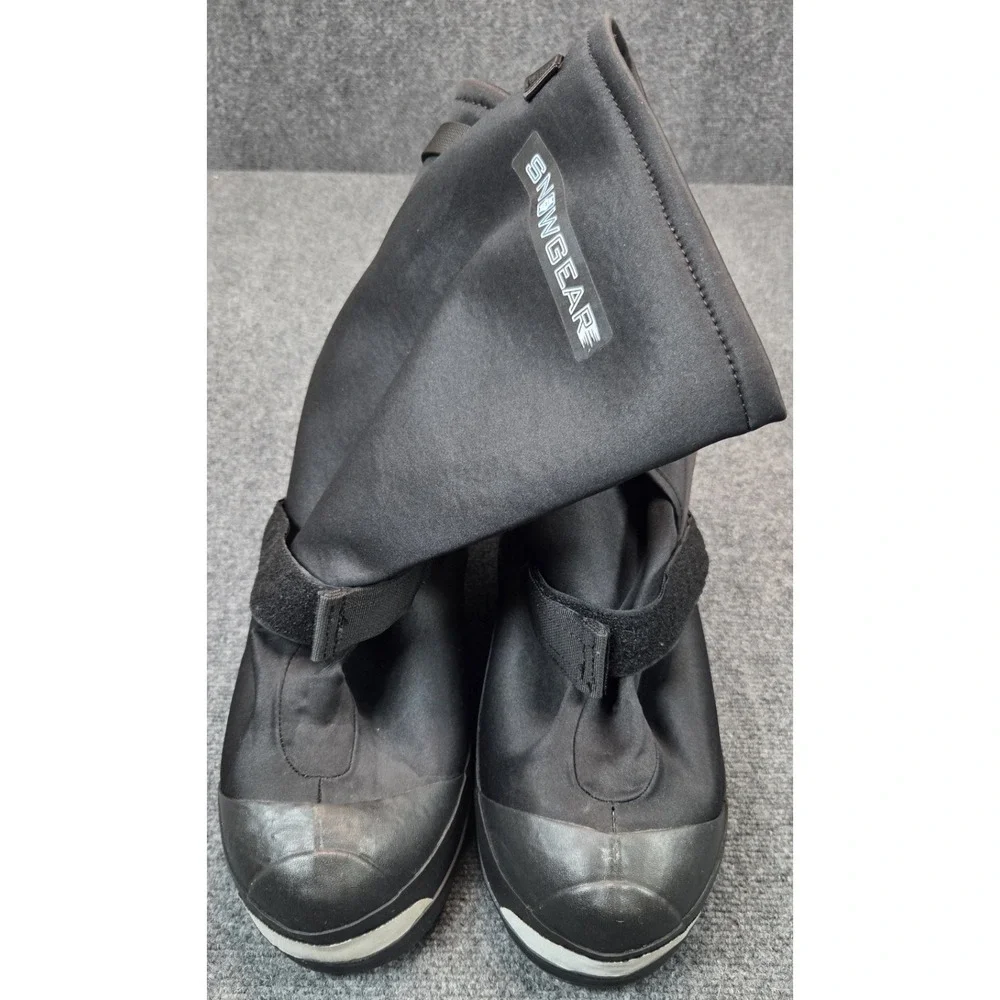 NEW SnowGear Winter Overshoe Mens 11 Black / Waterproof / Studded / Fleece Lined